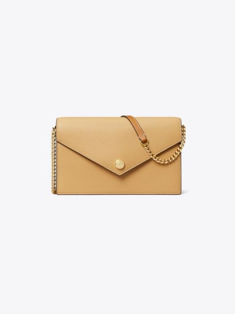TORY BURCH Pebble Envelope Chain Wallet
