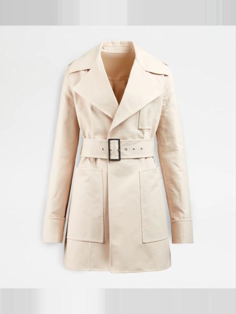 Tod's TRENCH COAT IN COTTON - BEIGE