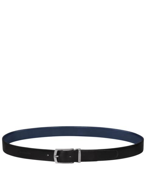 Longchamp Delta Box Men's belt Black/Navy - Leather