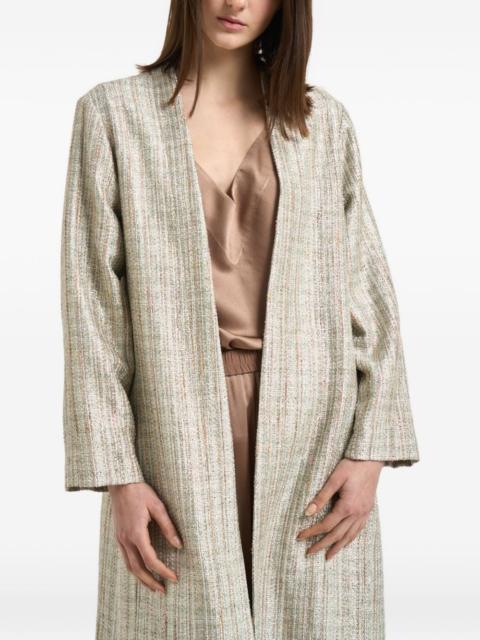 forte_forte striped-pattern coat