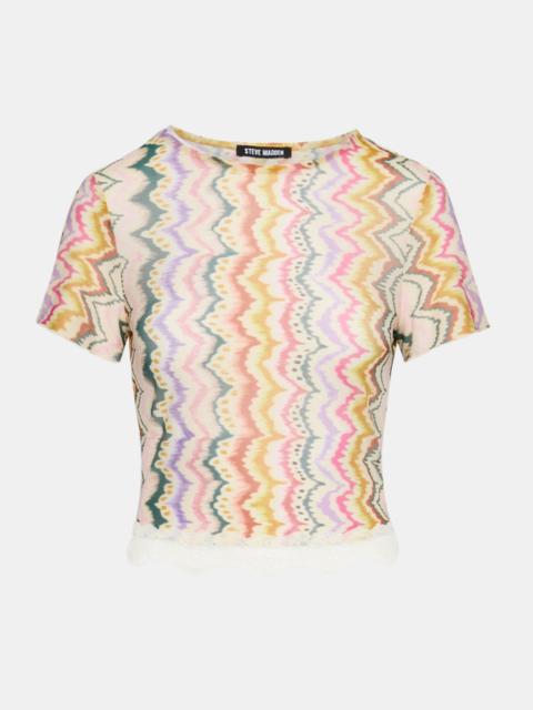 STEVE MADDEN LARKE KNIT TOP RAINBOW VISION
