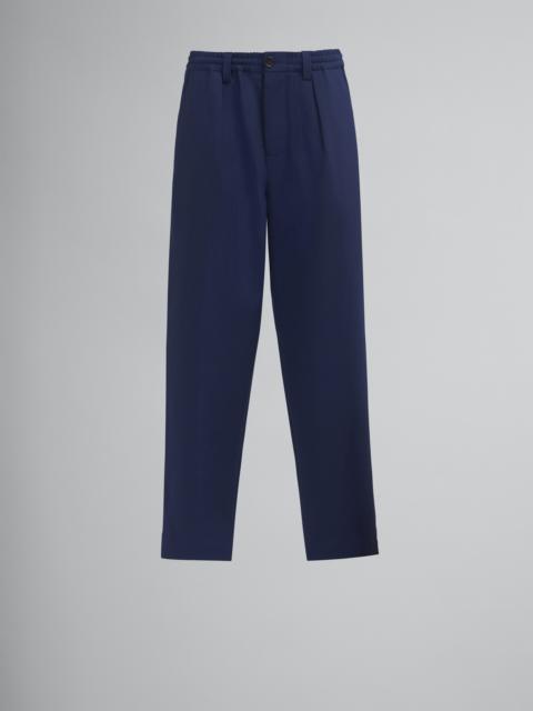 Marni BLUE TROPICAL WOOL TROUSERS