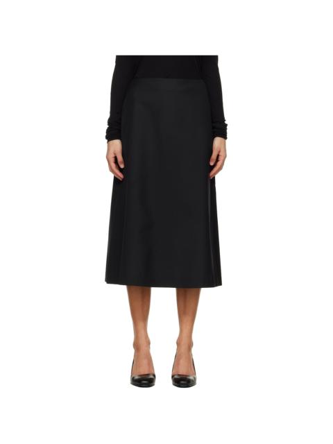 Tonywack Black Wool Midi Skirt