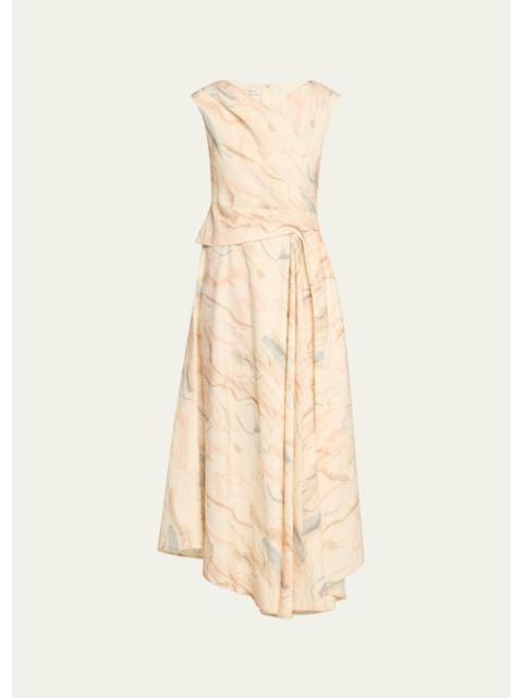 Lafayette 148 New York Draped-Front Asymmetric Dress