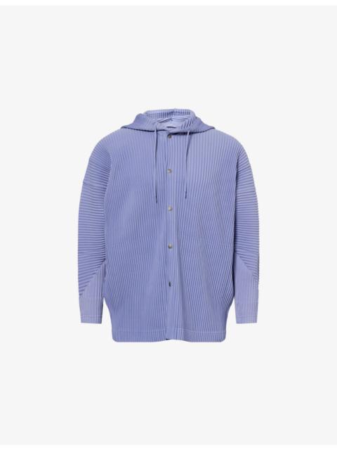 ISSEY MIYAKE Slip-Pocket Pleated Knit Hoodie