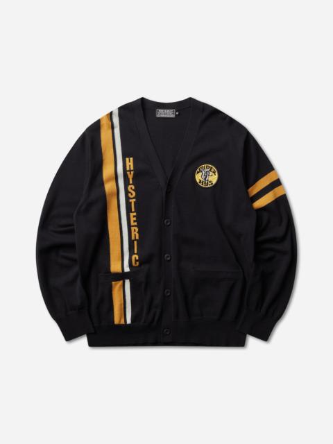 Hysteric Glamour Men's Super HYS Patch Cardigan Black