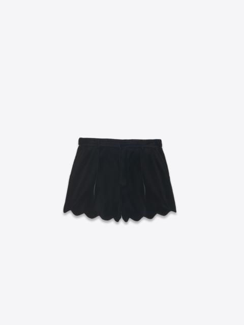 SAINT LAURENT mini shorts in velvet
