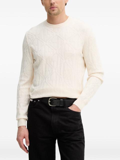 GUESS USA geometric-knit sweater