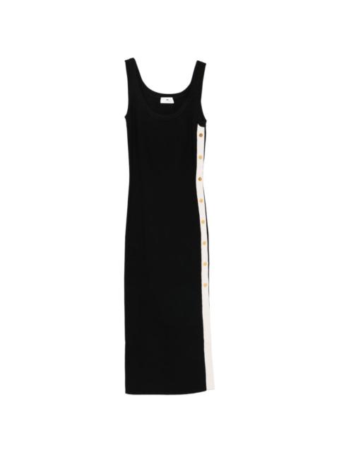 ELISABETTA FRANCHI button-detail sleeveless midi dress