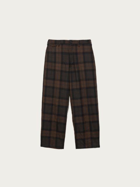 Engineered Garments Officer Pant - Brown/Black Worsted Wool Plaid