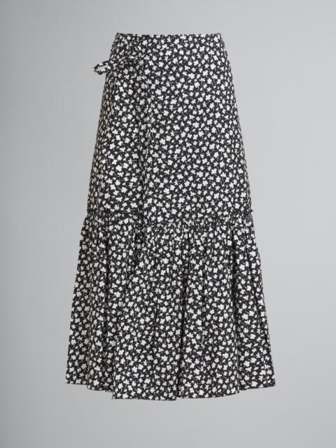 Marni MICRO FLOWER PRINT COTTON POPLIN SKIRT