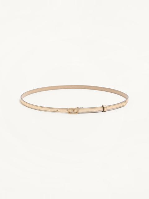 Valentino VLOGO SIGNATURE BELT IN LAMINATED CALFSKIN WITH CRYSTALS 10 MM