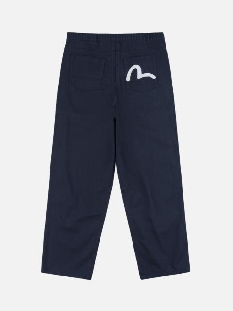 EVISU Back Seagull Print Chino Pants