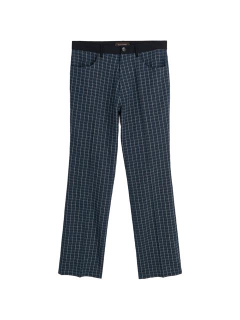 WALES BONNER London check-pattern trousers