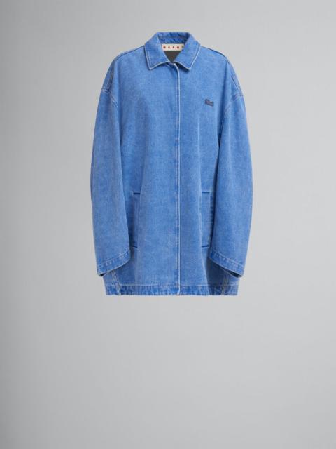 Marni BLUE ORGANIC DENIM JACKET WITH MARNI MENDING PATCH