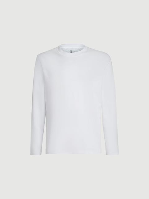 Brunello Cucinelli Cotton jersey long sleeve crew neck T-shirt