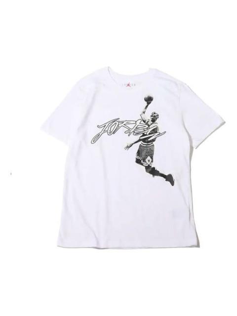 Jordan Men's Air Jordan Casual Breathable Sports Round Neck Pullover Short Sleeve White T-Shirt DH8926-100