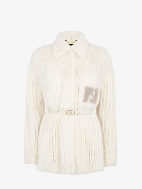 FENDI Single-breasted shirt-style Go-To Jacket with pointed collar and low-cut set-in sleeves. Patch pocke