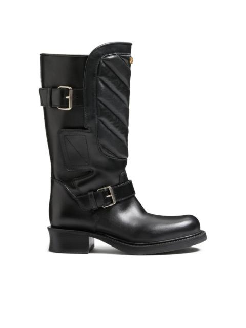 Valentino 40mm Rayons chevron leather biker boots