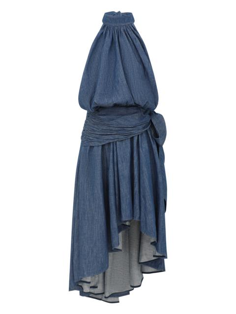 Zimmermann SUNDANCE HALTER DENIM DRESS