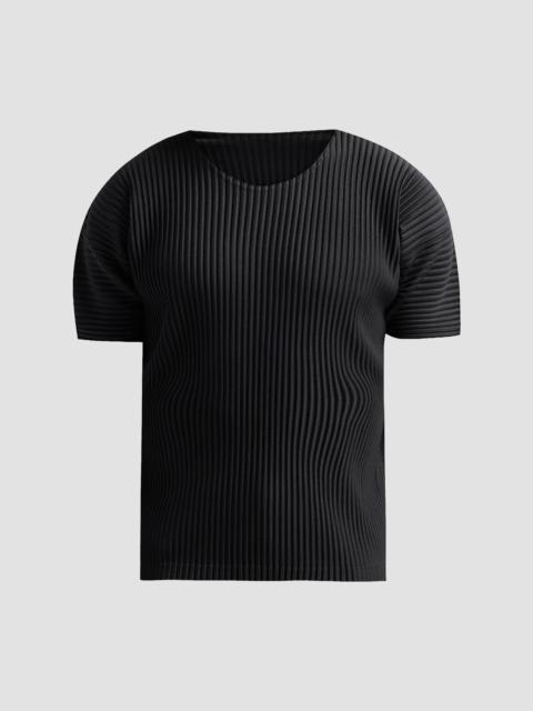 ISSEY MIYAKE Men Basic Knit Shirt - Black