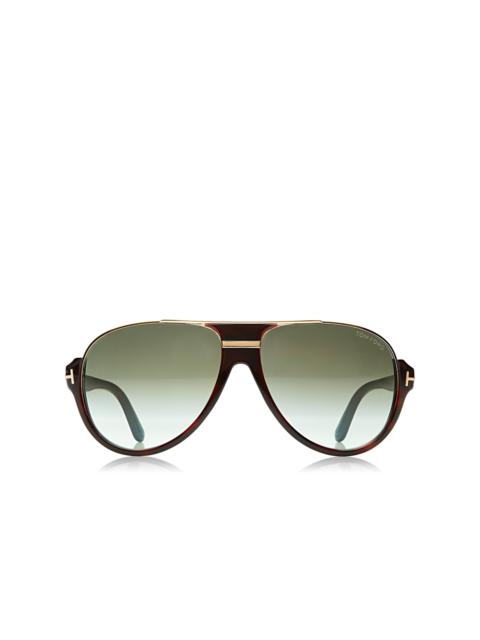 TOM FORD DIMITRY VINTAGE AVIATOR SUNGLASSES
