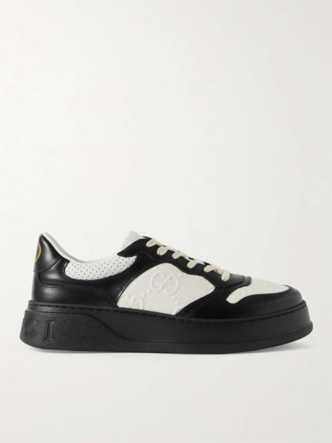 GUCCI Logo-Embossed Perforated Leather Sneakers
