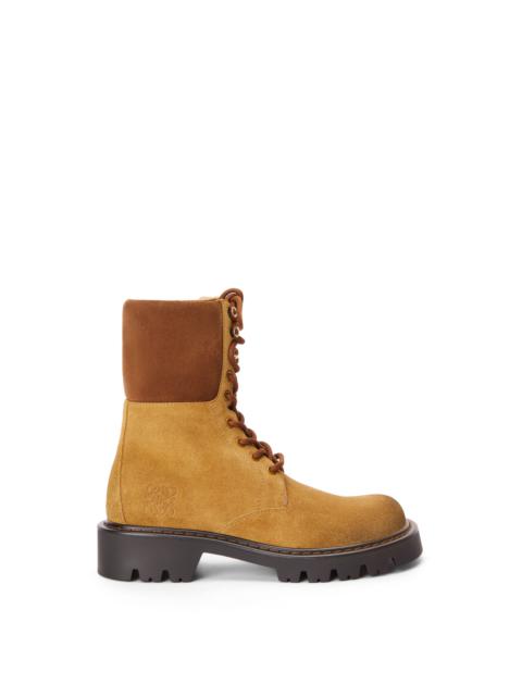 Loewe Sierra combat boot in suede