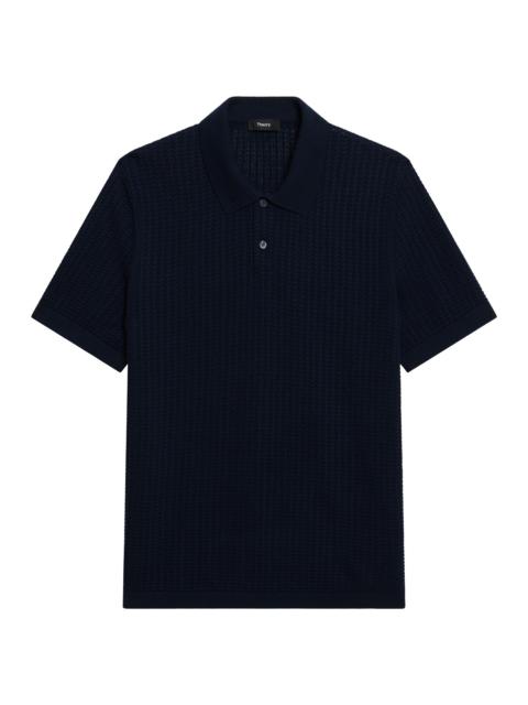 Theory Men's Tactile Cotton Polo Shirt - Baltic