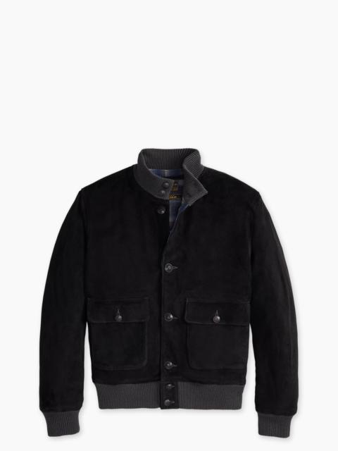 RRL MASON SUEDE BOMBER JACKET VINTAGE BLACK