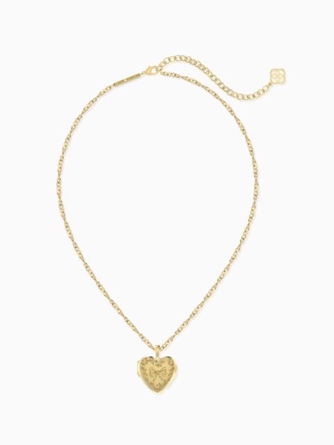 LoveShackFancy Kendra Scott x LoveShackFancy Heart Gold Locket Necklace