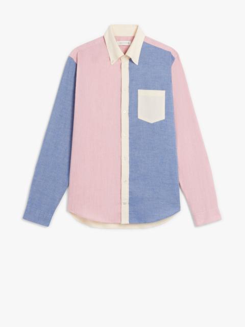 BLOOMSBURY COLOUR BLOCK COTTON & WOOL OXFORD SHIRT | GSC-101