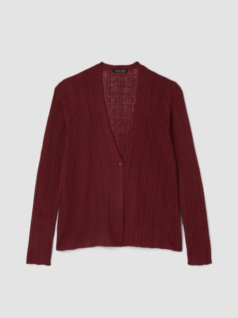 EILEEN FISHER Organic Linen Cotton V-Neck Cardigan