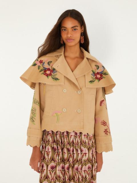 FARM RIO Twill Mini Trench Coat