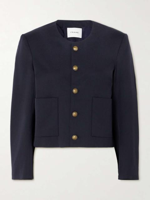 Wool-blend twill jacket