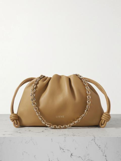 Loewe Flamenco leather clutch Beige
