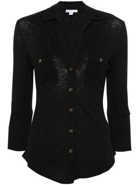 JAMES PERSE classic-collar cotton cardigan