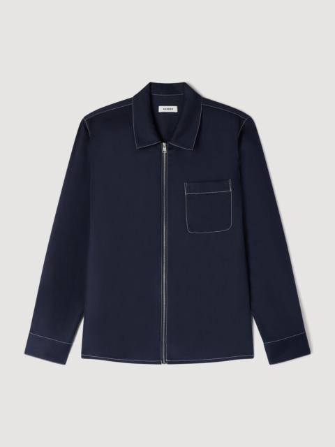 Sandro LOOSE-FIT ZIP-UP SHIRT