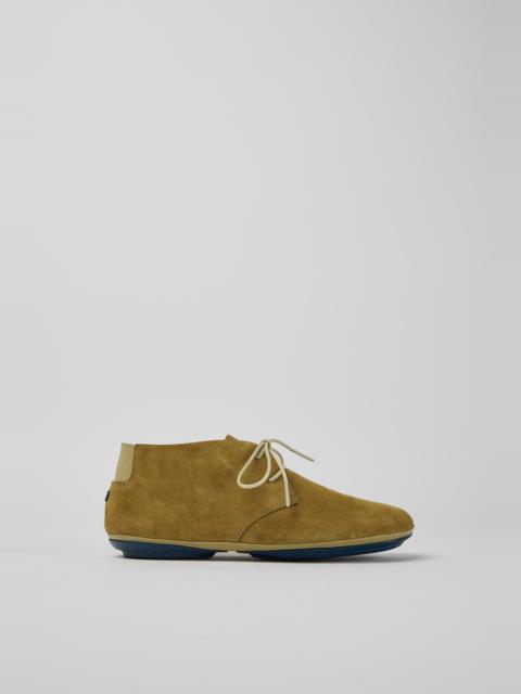CAMPER Right Beige leather and nubuck shoes
