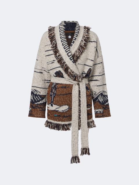 Alanui Riding The Waves cotton and wool blend cardigan