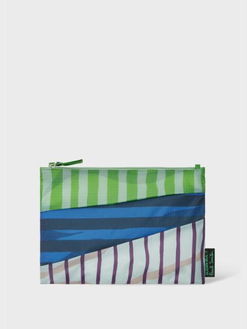 Paul Smith Susan Bijl x Paul Smith - Green Mixed Stripe 'The New Pouch' Medium