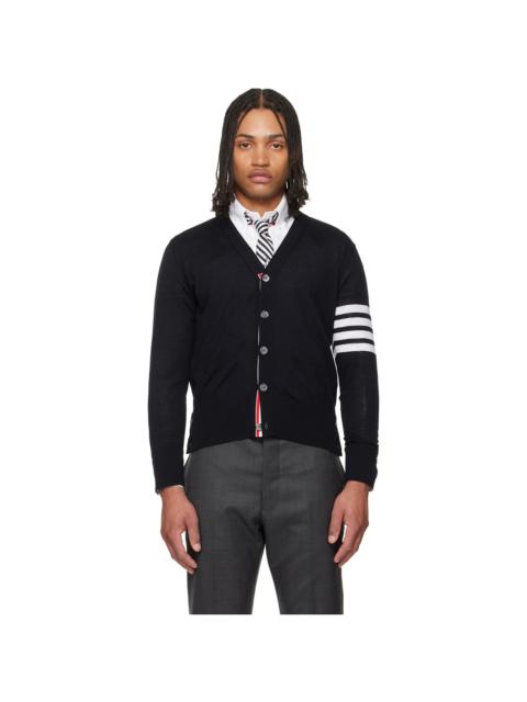 Thom Browne Black Merino Wool 4-Bar Classic Cardigan