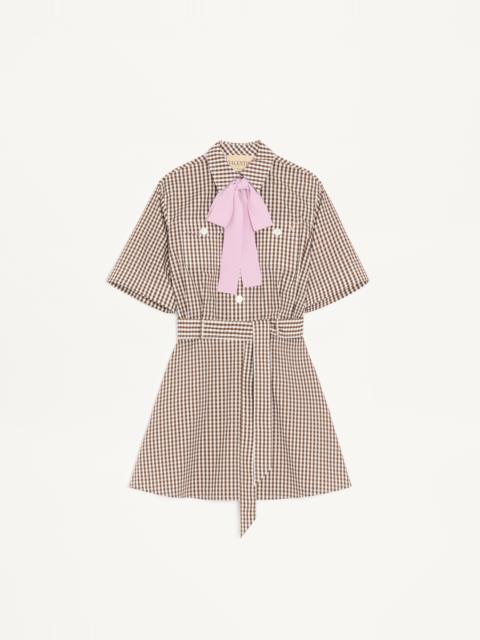 Valentino SHORT DRESS IN VICHY COTTON