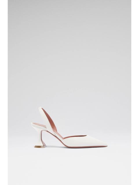 Amina Muaddi HOLLI SLING 70 WHITE NAPPA
