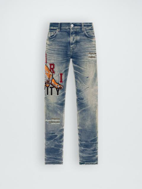 AMIRI VARSITY TIGER STRAIGHT JEAN | REVERSIBLE