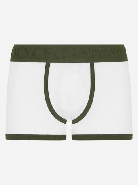 Dolce & Gabbana Fine-rib stretch cotton boxers