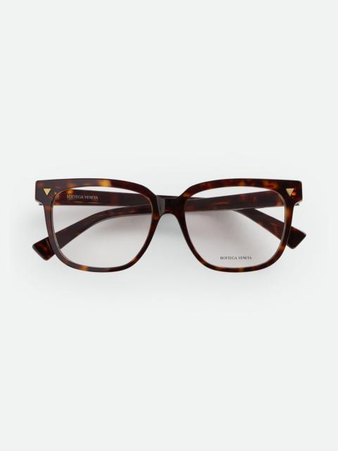 Bottega Veneta BV1257O Soft Recycled Acetate Square Eyeglasses