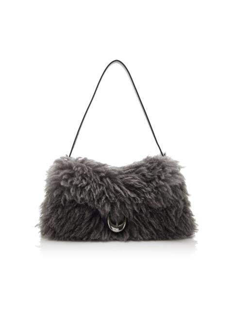STAUD Harlow Faux Fur Bag grey