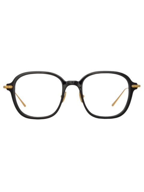 LINDA FARROW LANE SQUARE OPTICAL FRAME IN BLACK MEN'S (ASIAN FIT)