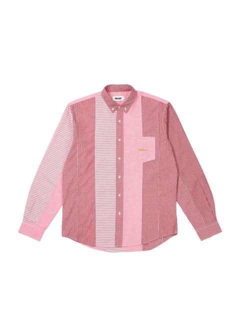 PALACE PATCHWORK STRIPE SHIRT RED
